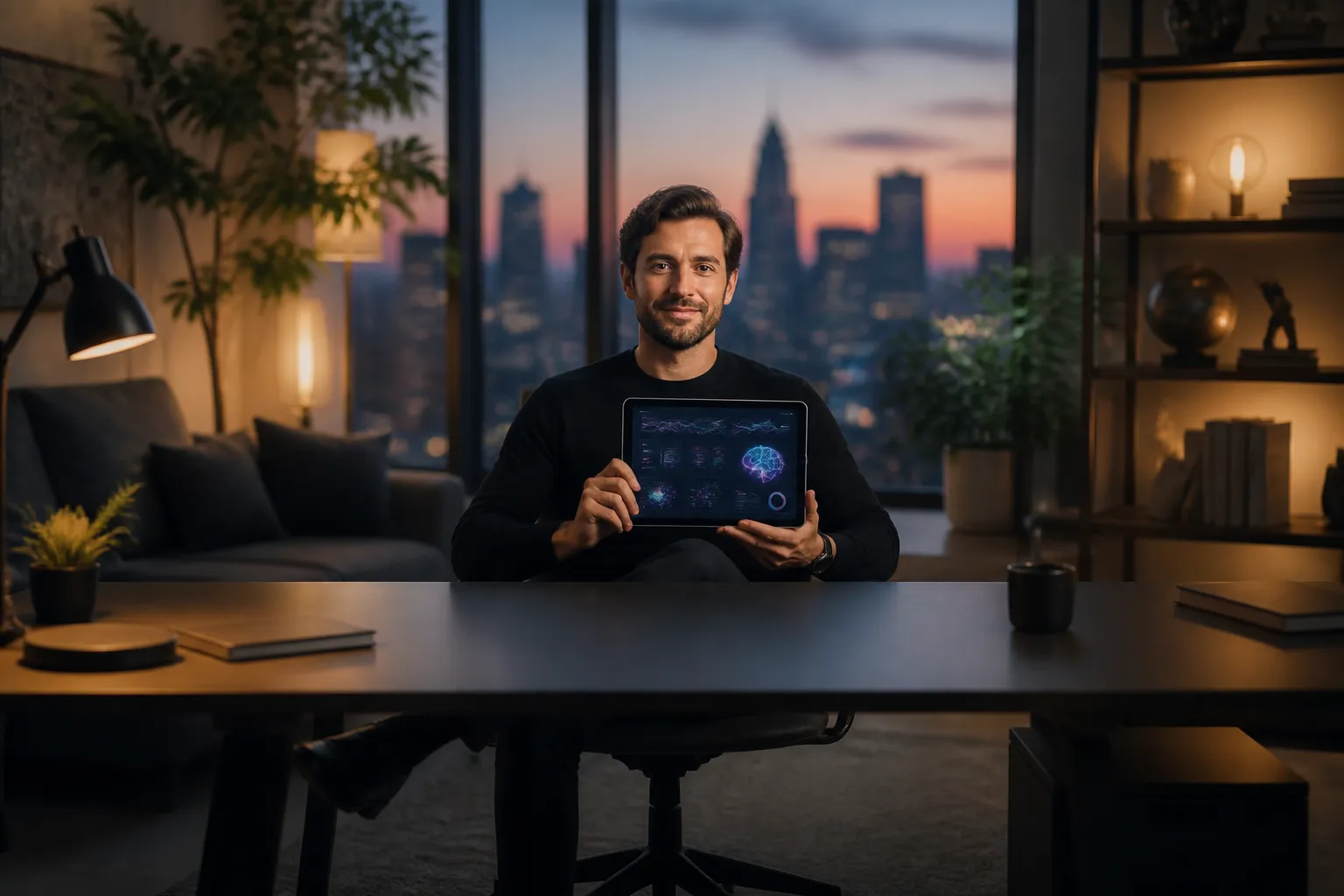 Entrepreneur running their own AI business with Novrix Media white-label platform